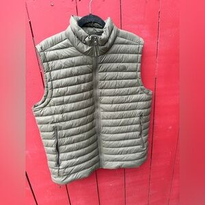 The North Face Men's Stretch Down Vest in Olive Green